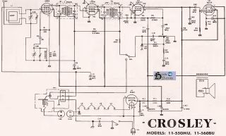 Crosley 11 550MU schematic circuit diagram